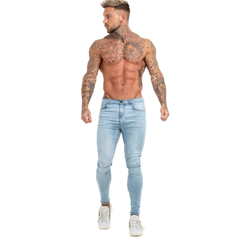 Men's Skinny Jeans - Light Blue