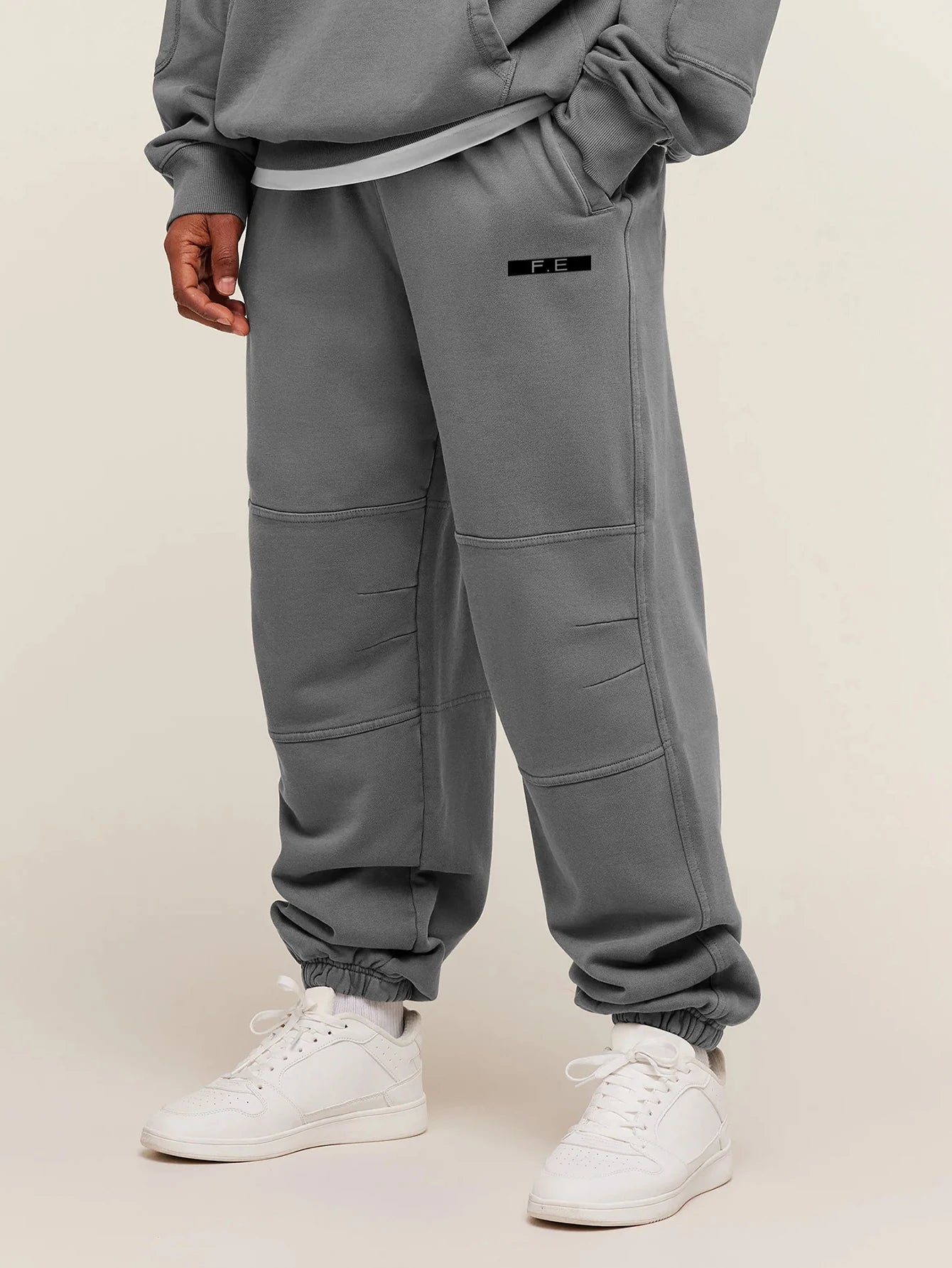 Men's V2 Cuffed Essential Straight Leg Joggers - Dark Grey