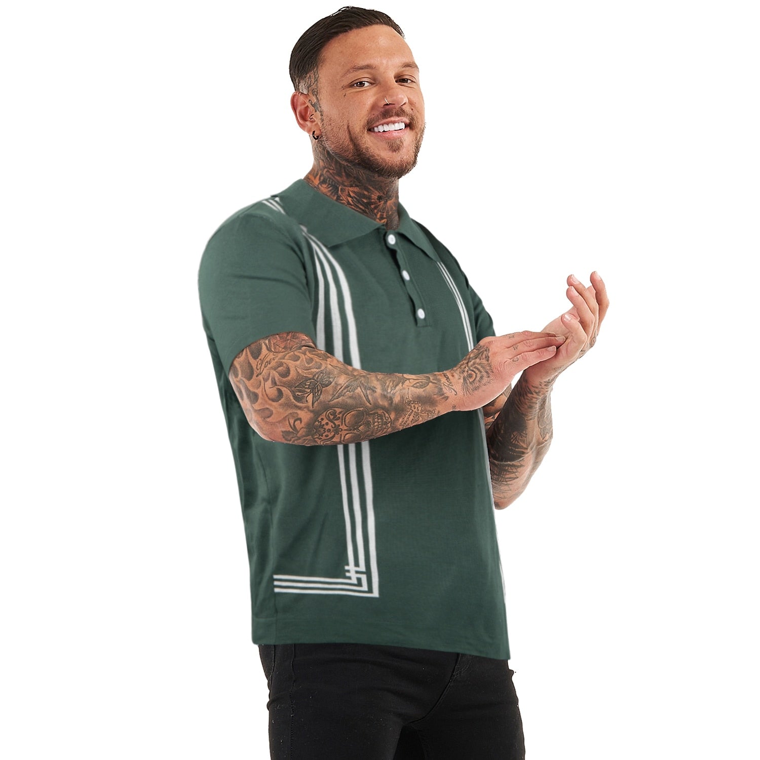 PREMIUM SHORT SLEEVE SLIM FIT POLO - GREEN