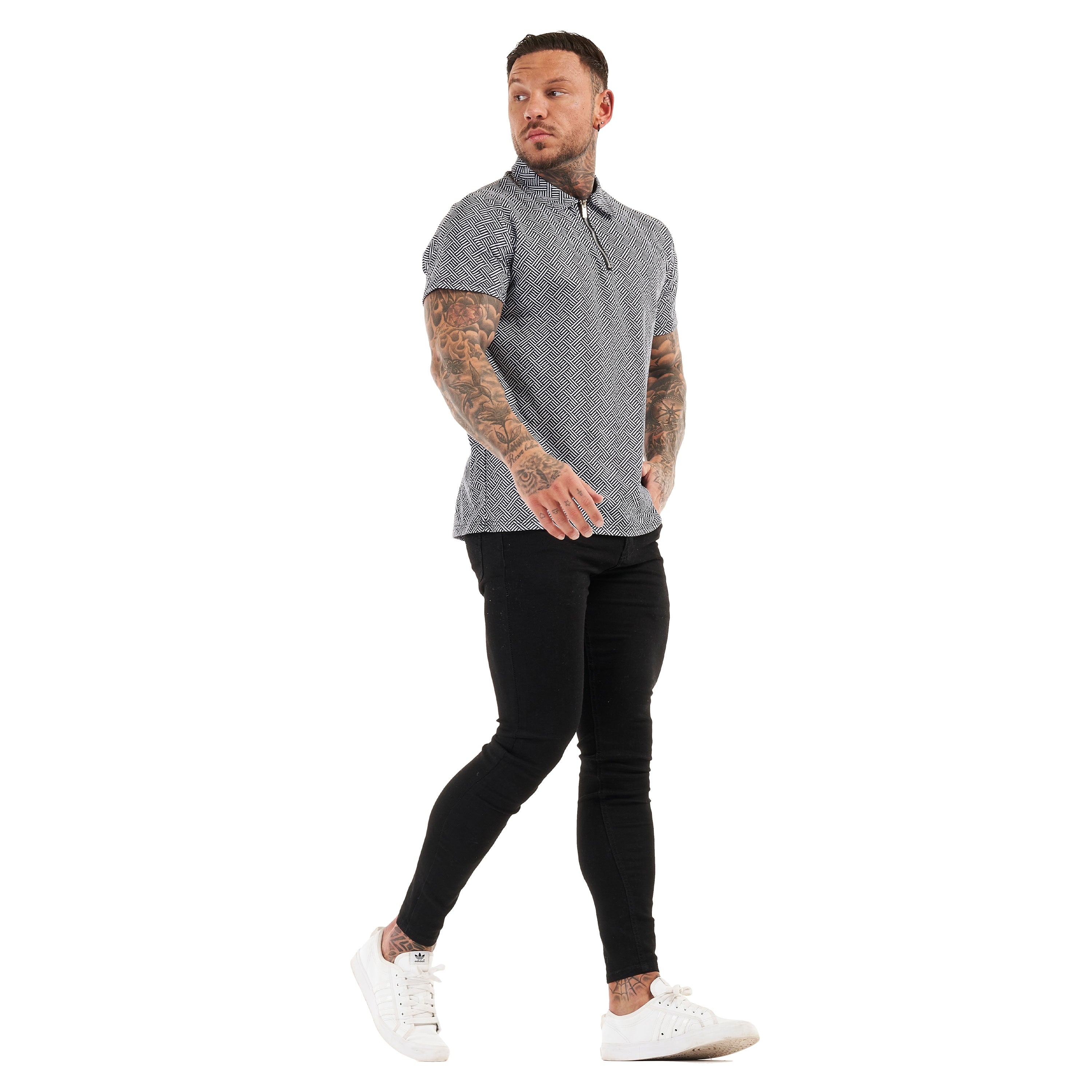 PREMIUM SHORT SLEEVE SLIM FIT POLO - GREY