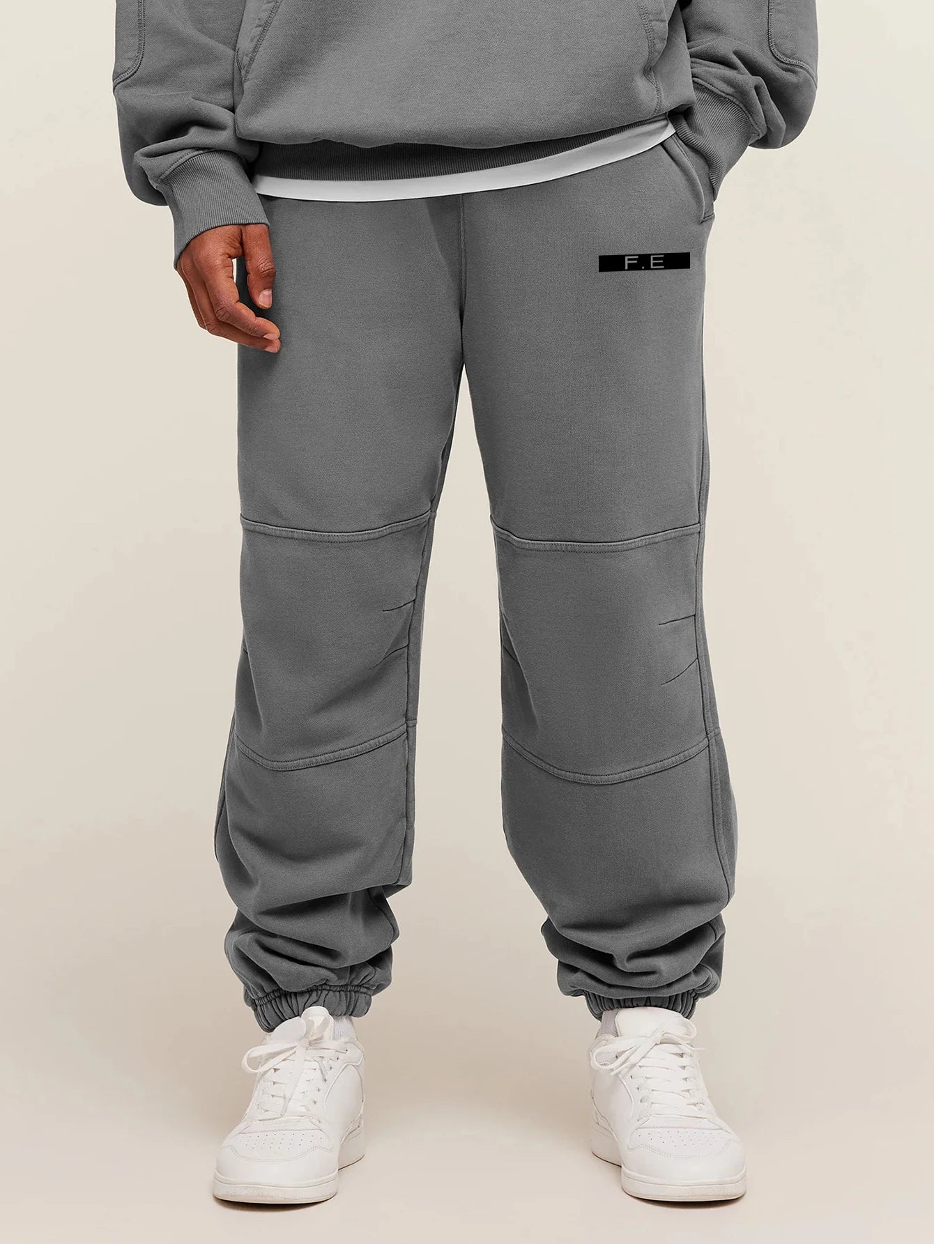 Men's V2 Cuffed Essential Straight Leg Joggers - Dark Grey