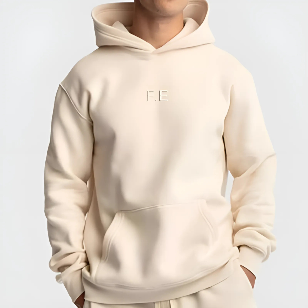 Men's FE Relaxed Fit Hoodie - Cream