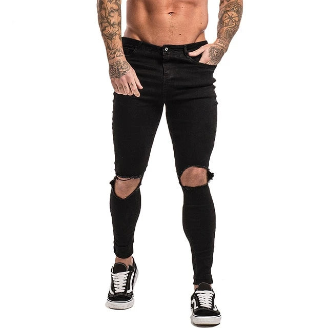 Men's Super Skinny Ripped Jeans V2-FITNESS ENGINEERING